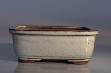 unknown White Ceramic Bonsai Pot - Rectangle<br><i>6.5 x 5.25 x 2.0</i>