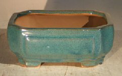 unknown Dark Green Ceramic Bonsai Pot - Rectangle<br><i>6.125 x 5.0 x 2.125</i>