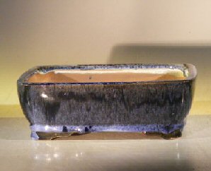 unknown Marble Blue Ceramic Bonsai Pot - Rectangle<br><i>8 x 6 x 2.5</i>