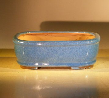 unknown Blue Ceramic Bonsai Pot - Rectangle<br><i>8 x 6 x 2.75</i>