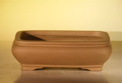 unknown Tan Unglazed Ceramic Bonsai Pot - Rectangle <br><i>10 x 7.825 x 3.125</i>