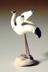 unknown Ceramic Crane Figurine (small) - 1
