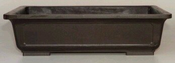 unknown Brown Mica Bonsai Pot - Rectangle<br><i>17.5 x 12.5 x 5 OD<br>15.75 x 11.0 x 3.5 ID</i>