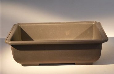 unknown Brown Bonsai Training Pot - Rectangle<br>Heavy Duty Plastic<br><i>7.75 x 5.5 x 2.25</i>