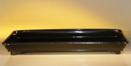 unknown Black Heavy Duty Plastic Humidity/Drip Bonsai Tray <br><i>16.5 x 11 x 1.5</i>