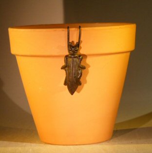 unknown Cast Iron Hanging Garden Pot Decoration - Wasp<br>1.5 Wide x 3.25 High