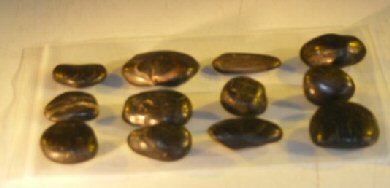 unknown One dozen(12) Black Tumbled Zen Stones