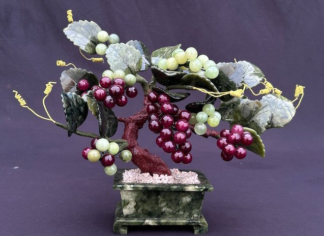 Decorative Glass Grape Bonsai Tree Image