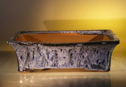 unknown Marble Blue Ceramic Bonsai Pot - Rectangle<br><i>10 x 8 x 3 </i>