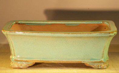 unknown Light Green Ceramic Bonsai Pot - Rectangle<br><i>8 x 6 x 2.5</i>