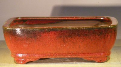 unknown Parisian Red Ceramic Bonsai Pot - Rectangle<br><i>8 x 6 x 2.5</i>