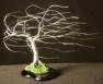 Wire Bonsai Tree Sculpture<br>Windswept Mini Tree - 4x5x5