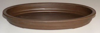 High Impact Oval Plastic Bonsai Pot with Feet - Tan