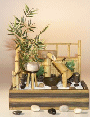 Table Top Water Fountain Oriental Garden 9"x7"x8"