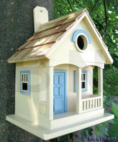 Architectural Birdhouse/Feeder - Blue