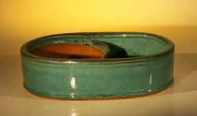 Water/Land Oval Ceramic Bonsai Pot <br>12