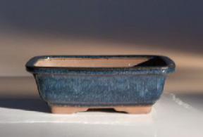Blue Ceramic Bonsai Pot - Rectangle<br><i>7.5