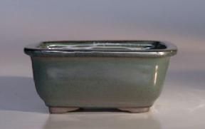Green Ceramic Bonsai Pot - Rectangle<br><i>6