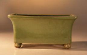 Ceramic  Bonsai Pot <br>Green Rectangle