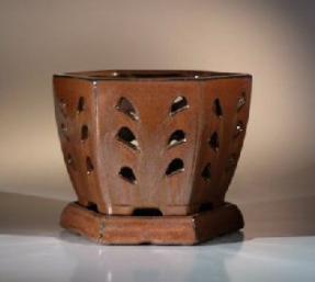 Ceramic Orchid Pot <br>7.25