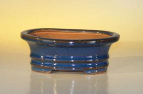 Blue Ceramic Bonsai Pot - Rectangle<br><i>6.125