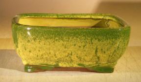 Woodlawn Green Ceramic Bonsai Pot - Rectangle<br><i>6.5