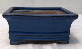 Blue Ceramic Bonsai Pot - Rectangle <br><i>6.125