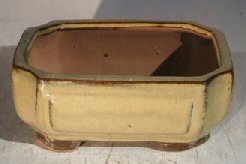 Olive Green Ceramic Bonsai Pot - Rectangle <br><i>6.125