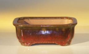 Parisian Red Ceramic Bonsai Pot - Rectangle<br><i>6.125