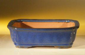 Dark Blue Ceramic Bonsai Pot - Rectangle<br><i>8.0