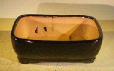 Black Ceramic Bonsai Pot - Rectangle<br><i>8.0