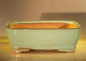 Light Green Ceramic Bonsai Pot - Rectangle<br><i>8.25