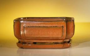 Ceramic Bonsai Pot  With Attached Humidity/Drip tray- Rectangle<br>8.5