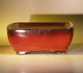 Parisian Red Ceramic Bonsai Pot - Rectangle <br><i>8.5