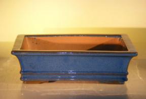 Blue Ceramic Bonsai Pot - Rectangle <br><i>14.0