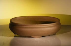 Tan Unglazed Ceramic Bonsai Pot - Oval<br><i>14.125