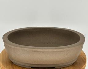 Tan Unglazed Ceramic Bonsai Pot - Oval<br><i>14.125