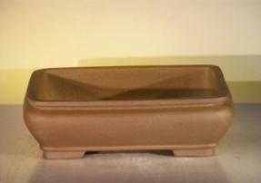 Tan Unglazed Ceramic Bonsai Pot - Rectangle<br><i>12