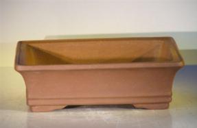 Tan Unglazed Ceramic Bonsai Pot - Rectangle <br>12