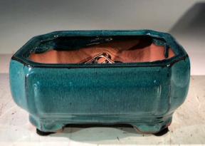 Blue / Green Ceramic Bonsai Pot - Rectangle <br>Professional Series <br><i>6