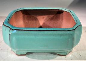 Light Blue Ceramic Bonsai Pot - Rectangle <br>Professional Series <br><i>6