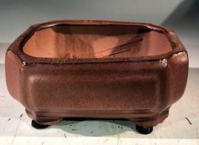 Aztec Orange  Ceramic Bonsai Pot - Rectangle <br>Professional Series <br><i>6