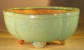 Ceramic Bonsai Pot <br>Glazed Rectangle - Dark Moss Green<br>6.25