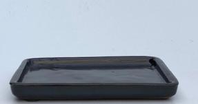 Black Ceramic Humidity / Drip Tray - Rectangle<br>7.25
