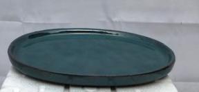 Blue / Green Ceramic Humidity / Drip Tray - Oval<br>10