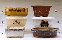 Imported Glazed Ceramic Bonsai Pot Set