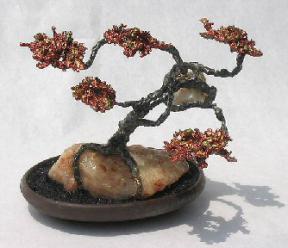 Root-over-rock Slanting Bonsai Stone<br>Holding Quartz Stone