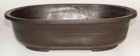 Brown Mica Bonsai Pot - Oval <br><i>23.5