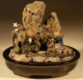 Table Top Water Fountain-Brown Stone - 10