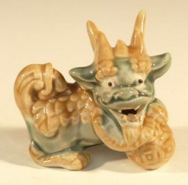 Ceramic Glazed Chinese Foo - Lion Figurine<br>3